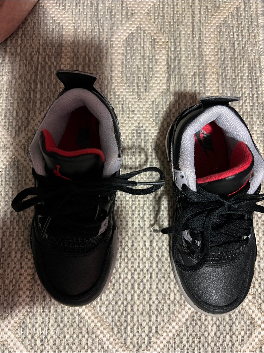Nike Kids Black and Red High-Top Sneakers